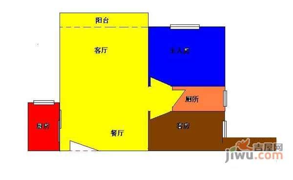 天海庭2室1厅1卫户型图