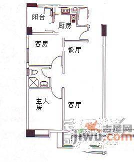 汇友苑2室2厅1卫户型图