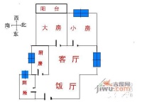 绿茵翠庭2室1厅1卫户型图