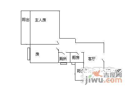 金达苑2室2厅1卫74㎡户型图