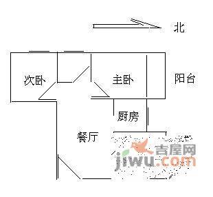 金达苑2室2厅1卫74㎡户型图