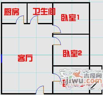 恒福路小区3室1厅1卫85㎡户型图