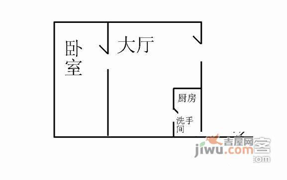 江燕路小区1室1厅1卫81㎡户型图