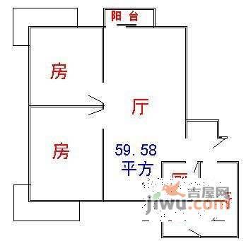 和安大厦2室2厅1卫68㎡户型图