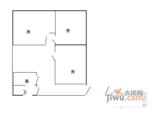 天荣小区3室2厅1卫74㎡户型图