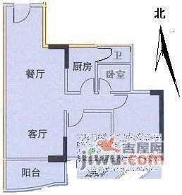 叠翠台3室2厅1卫115㎡户型图