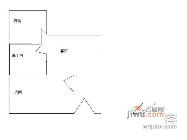 聚龙阁1室1厅1卫户型图