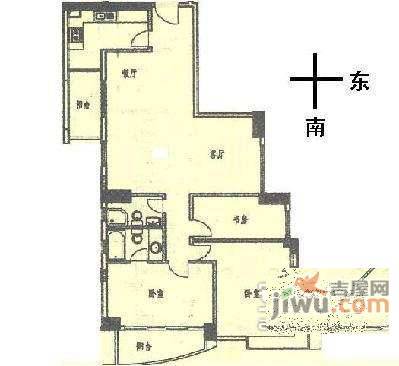 东方广场3室2厅1卫102㎡户型图