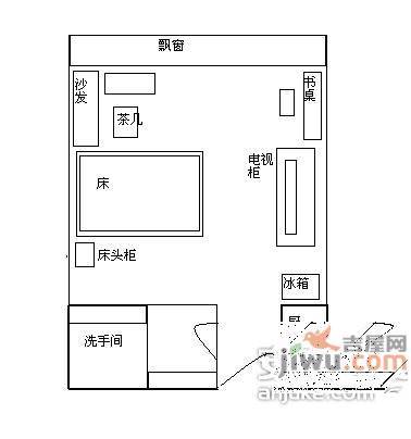 星汇国际1室0厅1卫户型图