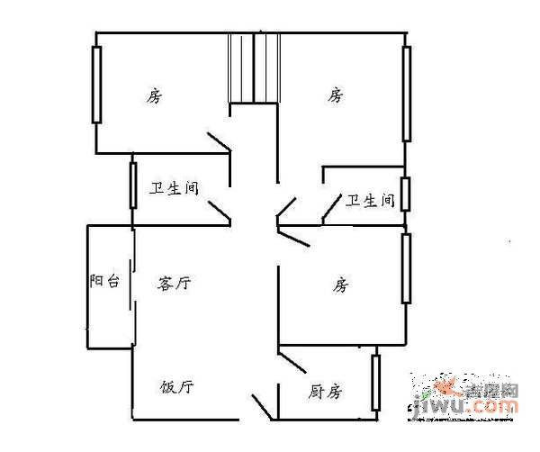 陶然庭苑3室2厅2卫117㎡户型图