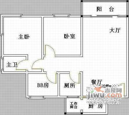 可逸豪苑3室2厅1卫99㎡户型图