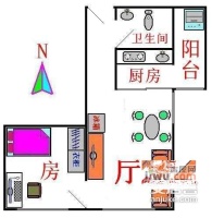 穗花新村1室1厅1卫户型图