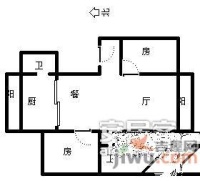 东城花园3室2厅2卫户型图