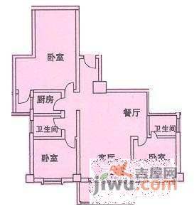 雅怡阁3室2厅2卫101㎡户型图