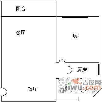 雅怡阁2室1厅1卫90㎡户型图