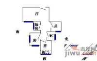 雅怡阁3室1厅1卫104㎡户型图