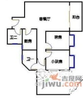 汇景花园3室2厅2卫109㎡户型图