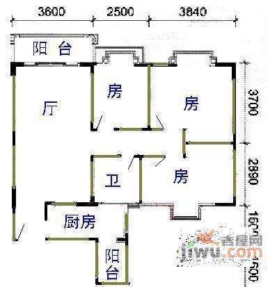 丽林景苑3室2厅2卫户型图