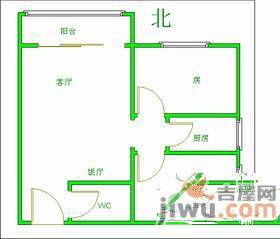 兰亭颖园2室2厅1卫80㎡户型图