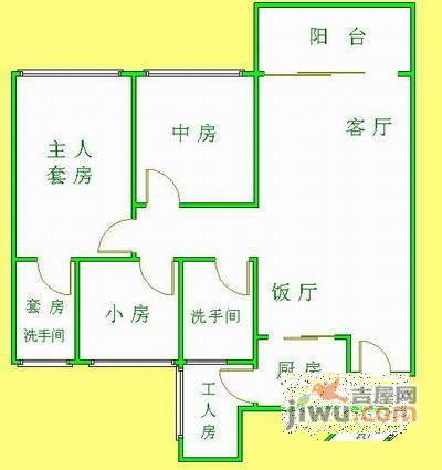 兰亭颖园3室2厅2卫户型图