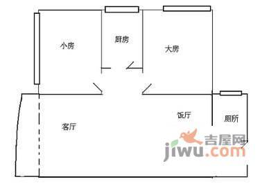 兰亭颖园2室2厅1卫80㎡户型图