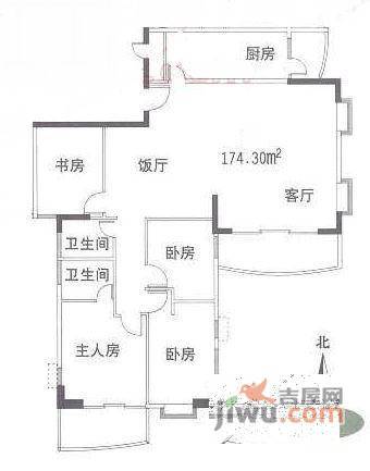 金羊花园4室2厅2卫175㎡户型图