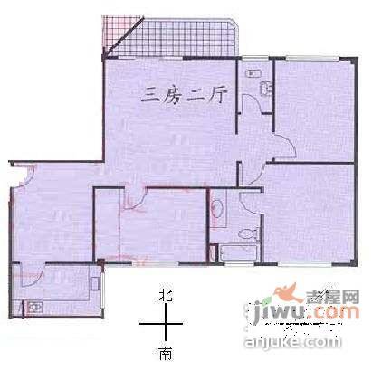 祥龙花园3室2厅2卫135㎡户型图