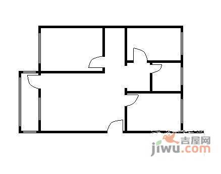 邮通住宅小区2室2厅1卫70㎡户型图