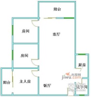 金丽园3室2厅1卫104㎡户型图