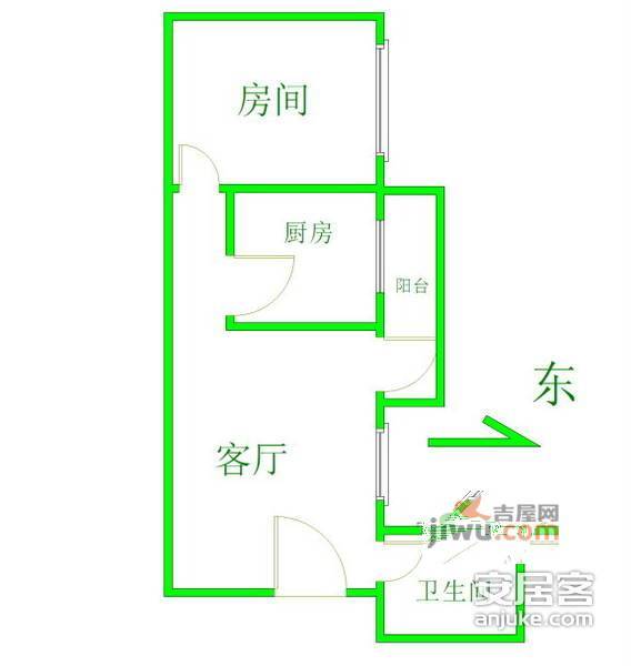 金鼎大厦2室1厅1卫95㎡户型图