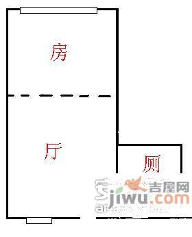 荔湾西华路小区1室1厅1卫40㎡户型图