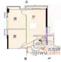 翠拥华庭2室2厅1卫72㎡户型图