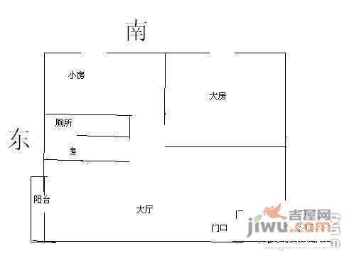 雅致花园2室2厅1卫户型图