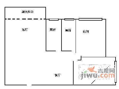 雅致花园2室1厅1卫61㎡户型图