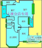 丽景湾3室2厅2卫131㎡户型图