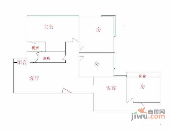 淘金华庭4室2厅2卫147㎡户型图