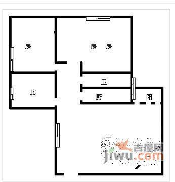 淘金华庭3室2厅2卫105㎡户型图