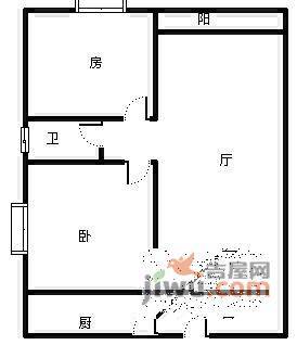 丽晴轩2室1厅1卫85㎡户型图