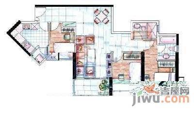 隽悦园3室2厅2卫120㎡户型图