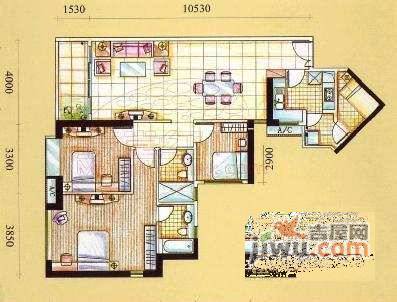 隽悦园3室2厅2卫120㎡户型图