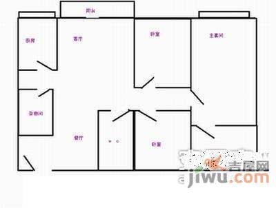 中兴花园4室2厅2卫户型图