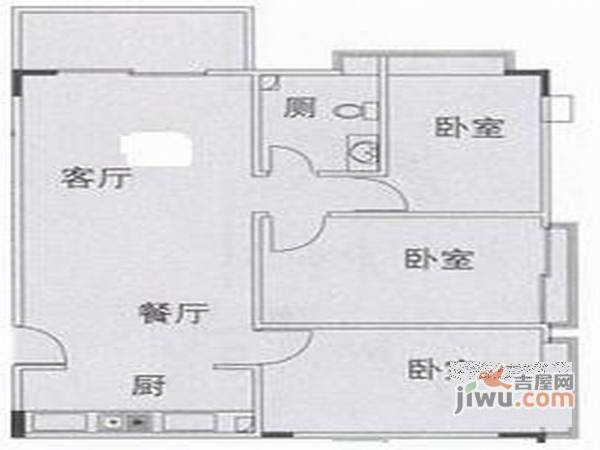 中兴花园3室2厅2卫122㎡户型图