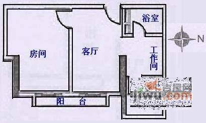 德安大厦1室1厅1卫96㎡户型图