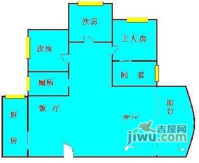 芳园居3室1厅1卫户型图