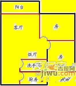 富力新村2室2厅1卫68㎡户型图