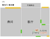 小北路小区1室1厅1卫37㎡户型图