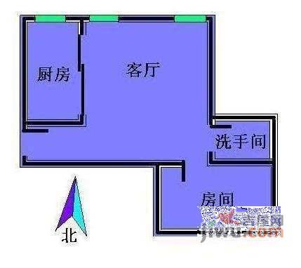 天利居1室1厅1卫户型图