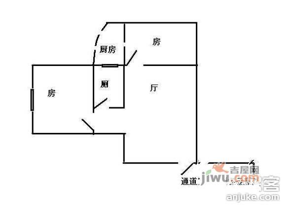 白云明珠广场2室1厅1卫75㎡户型图