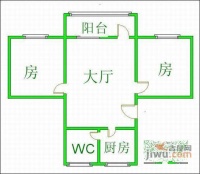 基立大厦2室1厅1卫72㎡户型图