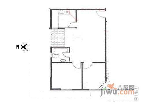 加拿大花园1室1厅1卫53㎡户型图